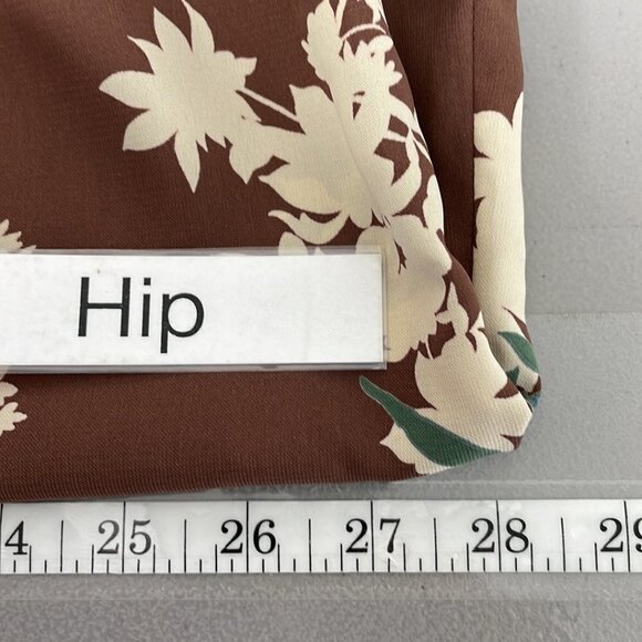 ODDY Dress Cold Shoulder Midi Shift Brown Floral Size 3X - Picture 15 of 15